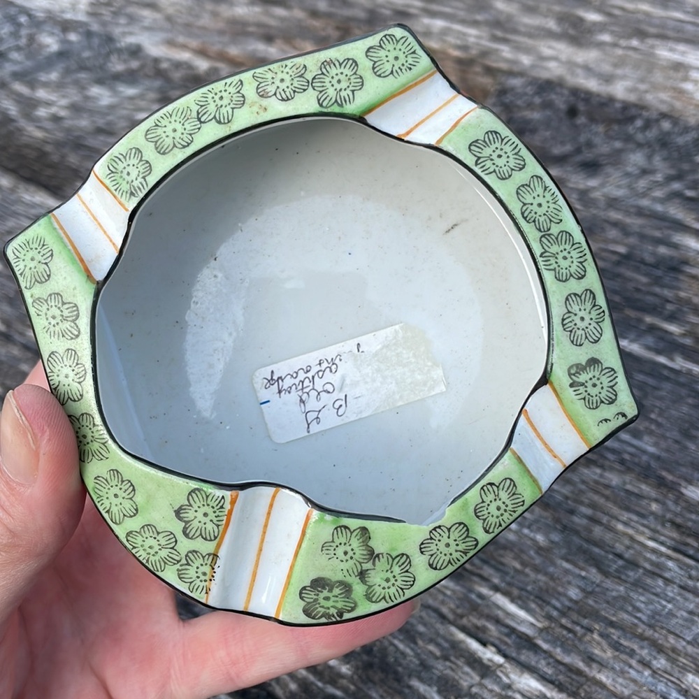 VTG Hand Painted Porcelain Ashtray - Picture 2 of 4